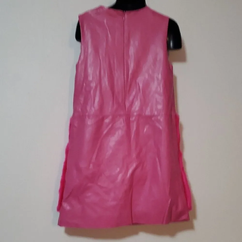 Imoga Vibrant Pink Furry Kids Dress
